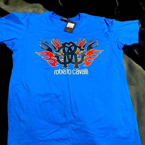 Roberto Cavalli shirts blue L size! - Picture 1 of 2